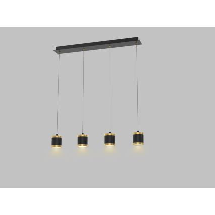 Wofi 7003-404 - LED Dimmable chandelier on a string TOULOUSE LED/34W/230V black/gold