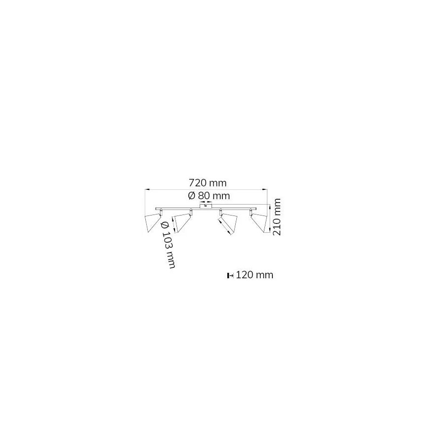 Wofi 70108G - Spotlight GLORIA 4xE14/28W/230V