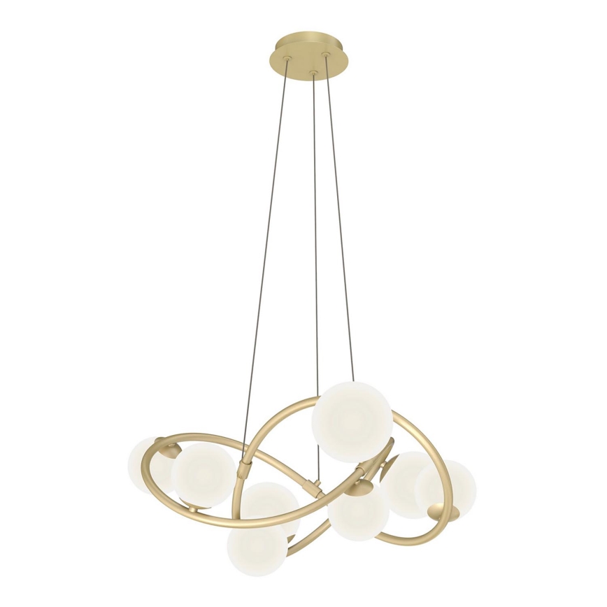 Wofi 7014-801 - LED Chandelier on a string NANCY 8xG9/3,5W/230V gold/white