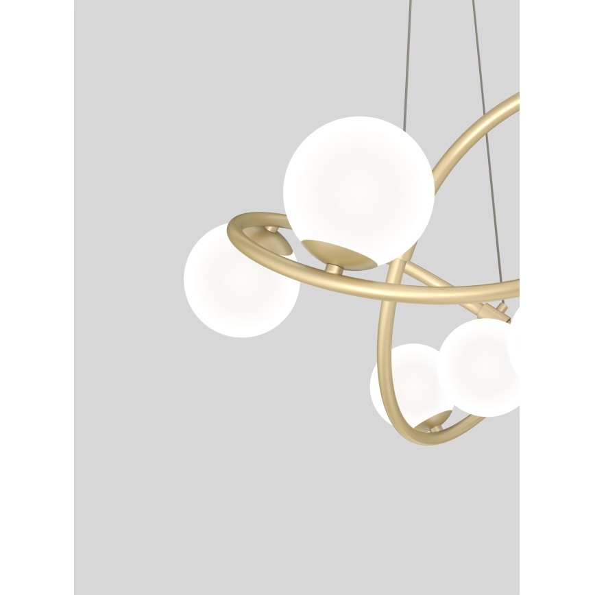 Wofi 7014-801 - LED Chandelier on a string NANCY 8xG9/3,5W/230V gold/white