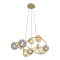 Wofi 7014-804 - LED Chandelier on a string NANCY 8xG9/3,5W/230V gold/grey