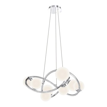 Wofi 7014-807 - LED Chandelier on a string NANCY 8xG9/3,5W/230V shiny chrome
