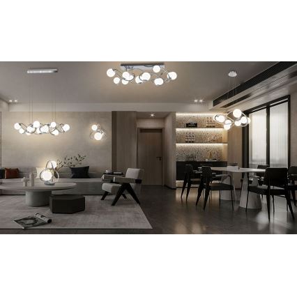 Wofi 7014-807 - LED Chandelier on a string NANCY 8xG9/3,5W/230V shiny chrome