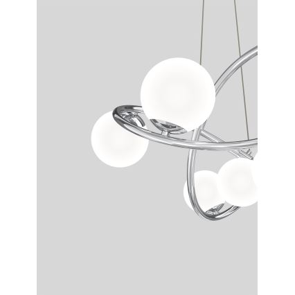 Wofi 7014-807 - LED Chandelier on a string NANCY 8xG9/3,5W/230V shiny chrome