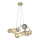 Wofi 7015-804 - LED Chandelier on a string METZ 8xG9/3,5W/230V gold/grey