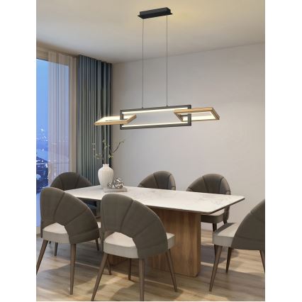 Wofi 7022-306- LED Dimmable chandelier on a string MATERA LED/30W/230V black/brown