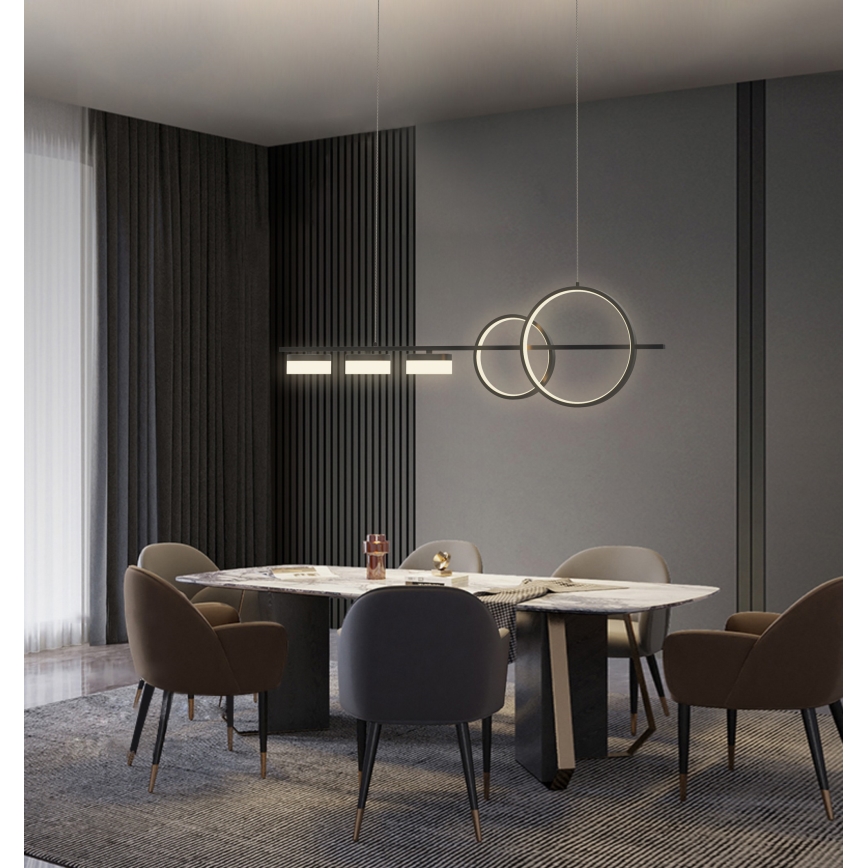 Wofi 7030-502 - LED Dimmable chandelier on a string MESSINA LED/40W/230V black