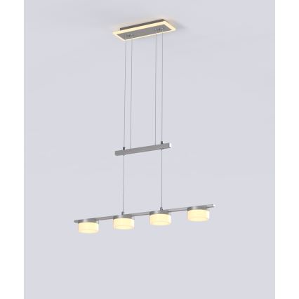 Wofi 7054-503 - LED Dimmable chandelier on a string JESSE LED/21W/230V matte chrome