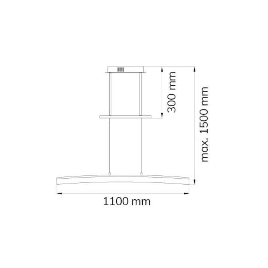 Wofi 7230.01.64.6000 - LED Dimmable chandelier on a string FERROL LED/28W/230V