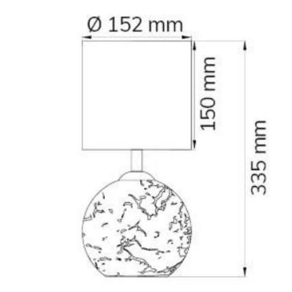 Wofi 8149.02.13.6012 - Table lamp CARMEN 1xE14/40W/230V + 1xG9/10W gold