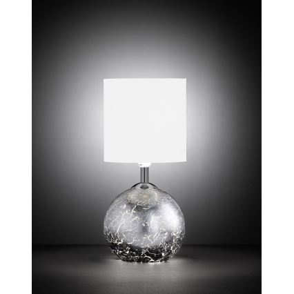 Wofi 8149.02.70.6006 - Table lamp CARMEN 1xE14/40W/230V + 1xG9/10W silver