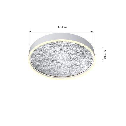 Wofi 9002-103L - LED Dimmable ceiling light BORDEAUX LED/60W/230V silver