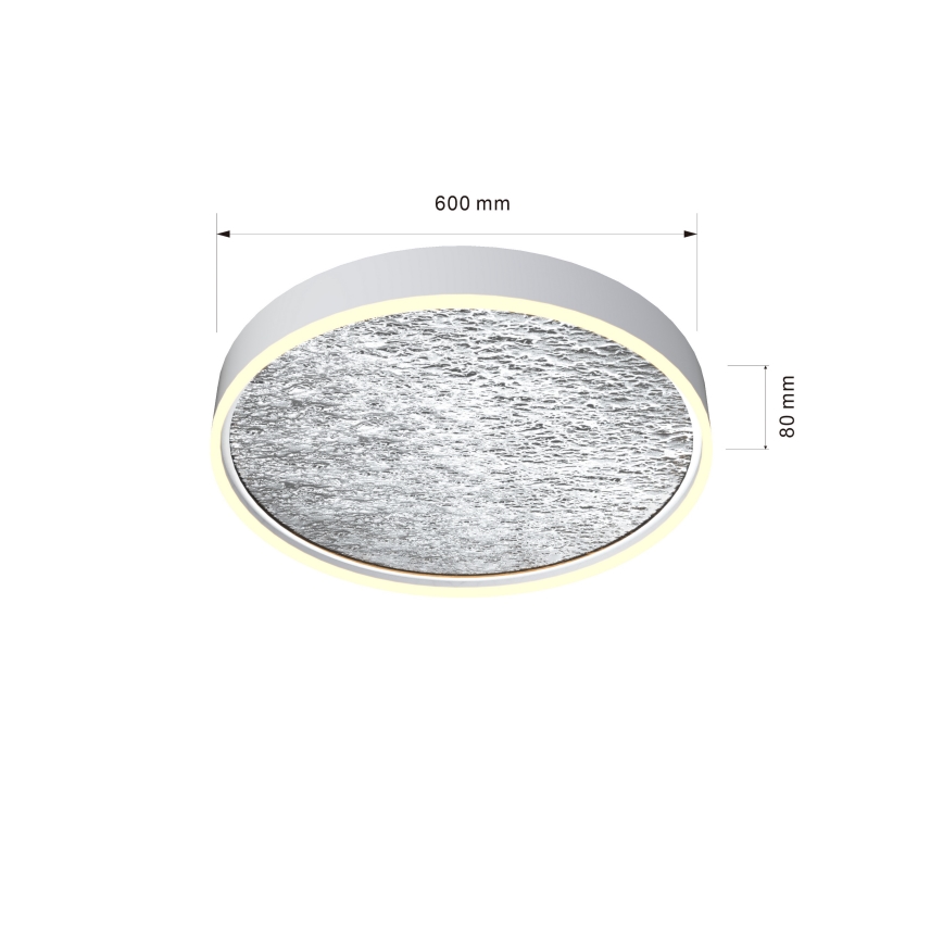 Wofi 9002-103L - LED Dimmable ceiling light BORDEAUX LED/60W/230V silver