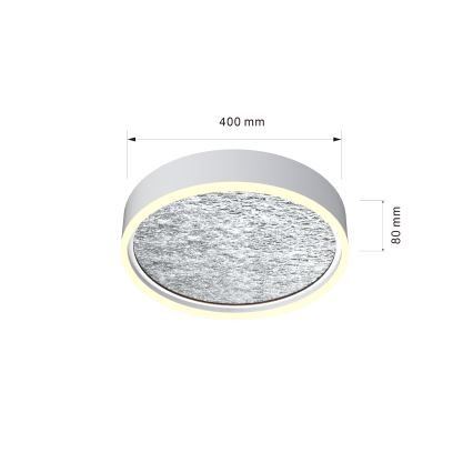 Wofi 9002-103M - LED Dimmable ceiling light BORDEAUX LED/37W/230V silver