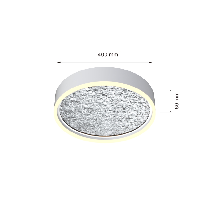 Wofi 9002-103M - LED Dimmable ceiling light BORDEAUX LED/37W/230V silver