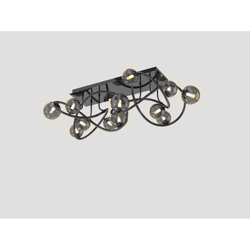 Wofi 9014-1205 - LED Surface-mounted chandelier NANCY 12xG9/3,5W/230V black/shiny chrome