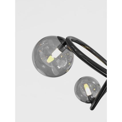 Wofi 9014-1205 - LED Surface-mounted chandelier NANCY 12xG9/3,5W/230V black/shiny chrome