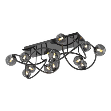 Wofi 9014-1205 - LED Surface-mounted chandelier NANCY 12xG9/3,5W/230V black/shiny chrome