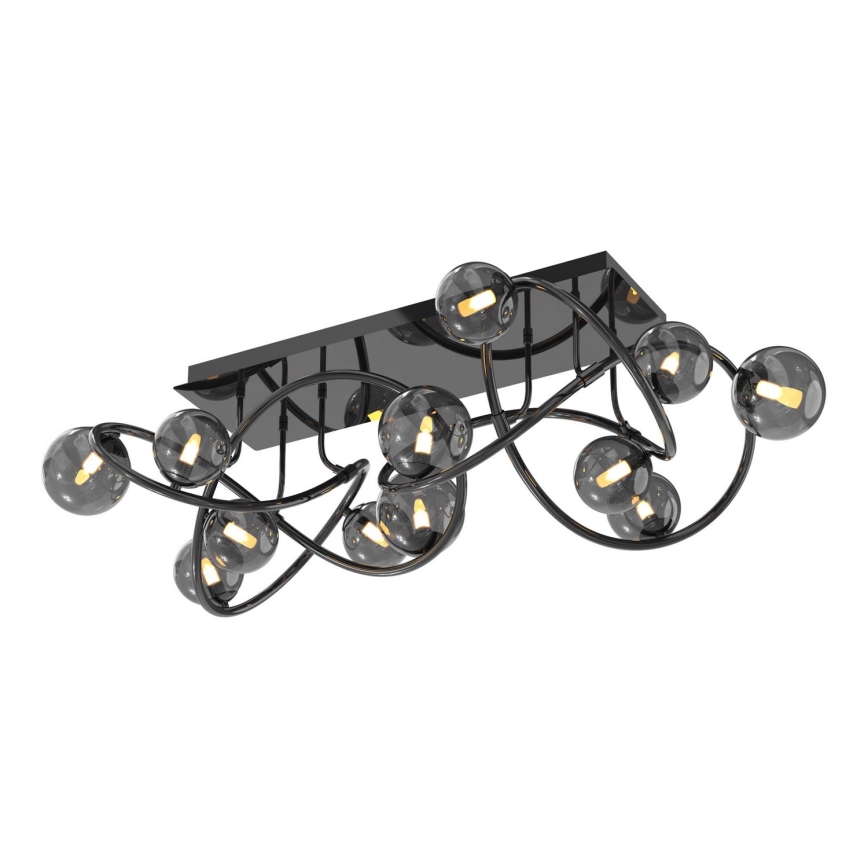 Wofi 9014-1205 - LED Surface-mounted chandelier NANCY 12xG9/3,5W/230V black/shiny chrome