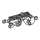 Wofi 9014-1205 - LED Surface-mounted chandelier NANCY 12xG9/3,5W/230V black/shiny chrome