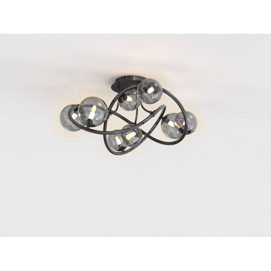 Wofi 9014-805 - LED Surface-mounted chandelier NANCY 8xG9/3,5W/230V black/shiny chrome