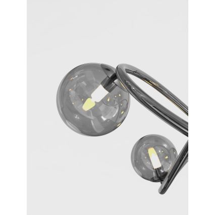 Wofi 9014-805 - LED Surface-mounted chandelier NANCY 8xG9/3,5W/230V black/shiny chrome