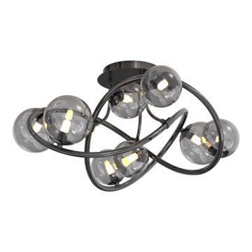 Wofi 9014-805 - LED Surface-mounted chandelier NANCY 8xG9/3,5W/230V black/shiny chrome