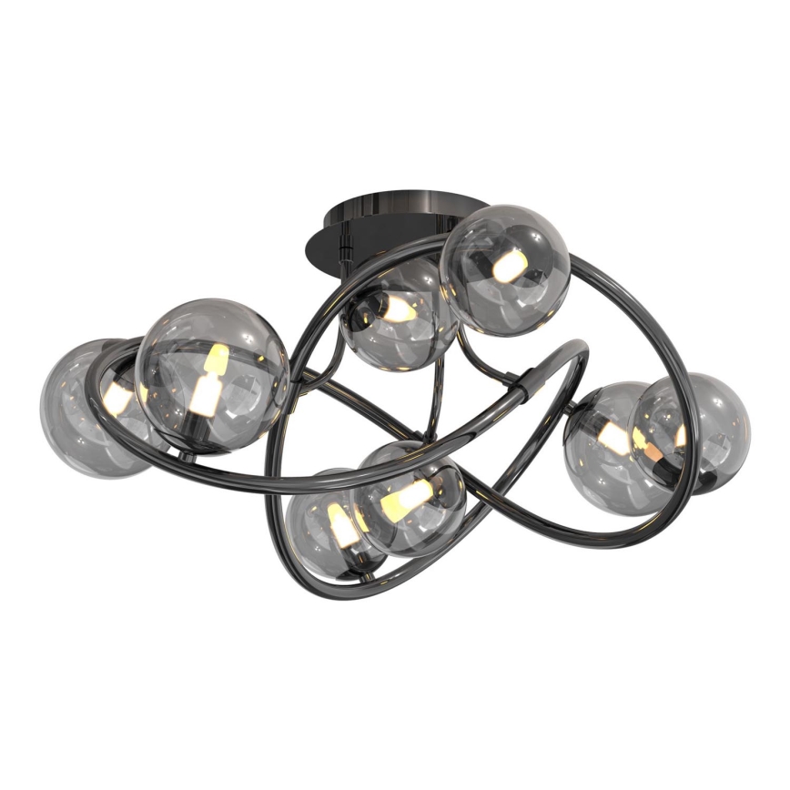 Wofi 9014-805 - LED Surface-mounted chandelier NANCY 8xG9/3,5W/230V black/shiny chrome