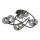 Wofi 9014-805 - LED Surface-mounted chandelier NANCY 8xG9/3,5W/230V black/shiny chrome