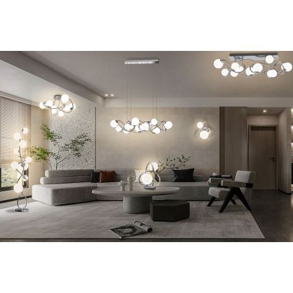 Wofi 9014-807 - LED Surface-mounted chandelier NANCY 8xG9/3,5W/230V shiny chrome