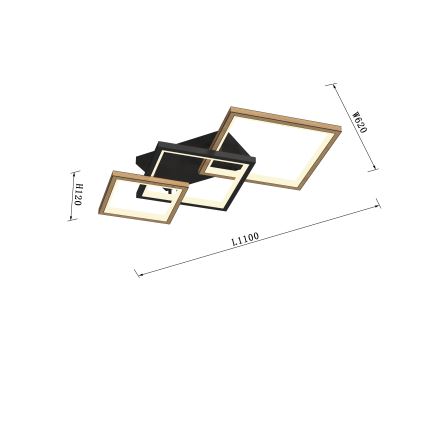 Wofi 9022-306M - LED Dimmable ceiling light MATERA LED/37W/230V