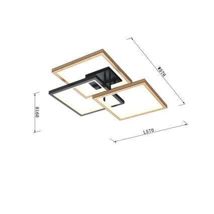 Wofi 9022-306S - LED Dimmable ceiling light MATERA LED/40W/230V