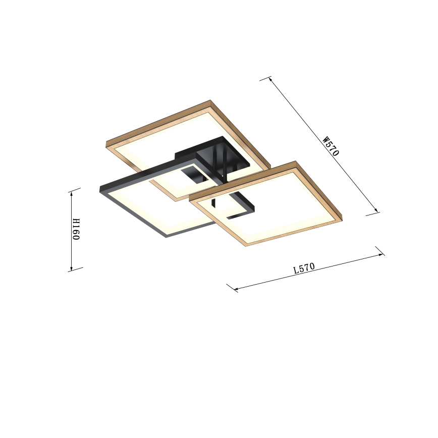 Wofi 9022-306S - LED Dimmable ceiling light MATERA LED/40W/230V