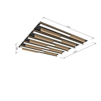 Wofi 9031-1006 - LED Dimmable ceiling light PALERMO LED/40W/230V rubber tree