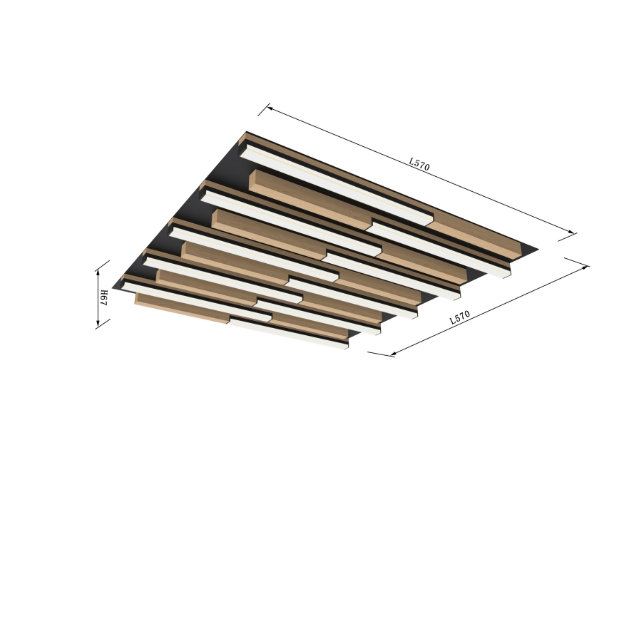 Wofi 9031-1006 - LED Dimmable ceiling light PALERMO LED/40W/230V rubber tree