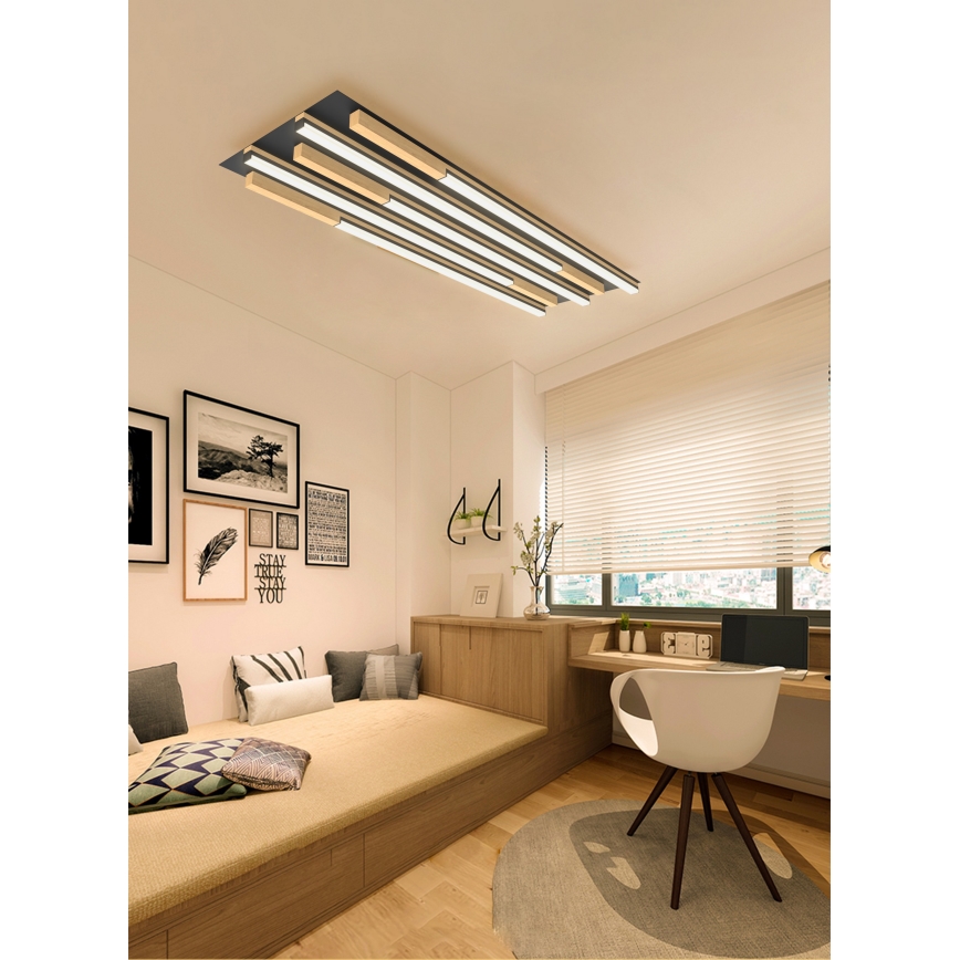 Wofi 9031-506L - LED Dimmable ceiling light PALERMO LED/57W/230V rubber tree