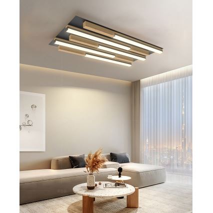Wofi 9031-506S  - LED Dimmable ceiling light PALERMO LED/34W/230V rubber tree