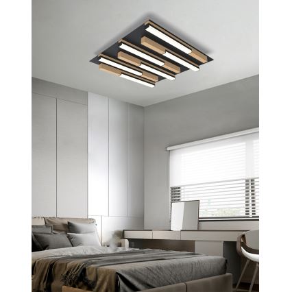 Wofi 9031-606 - LED Dimmable ceiling light PALERMO LED/26W/230V rubber tree