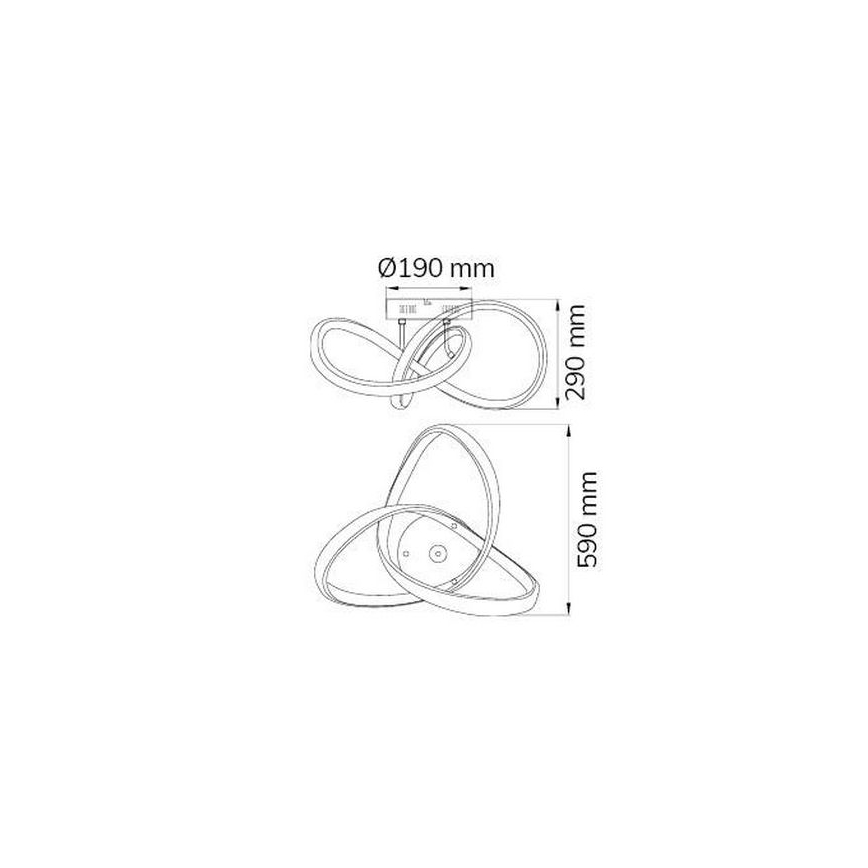 Wofi 9134.01.88.9000 - LED Surface-mounted chandelier INDIGO LED/45W/230V