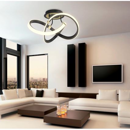 Wofi 9134-104 - LED Dimmable surface-mounted chandelier INDIGO LED/44W/230V black/gold
