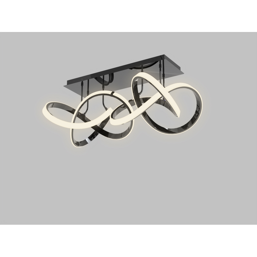 Wofi 9134-205 - LED Dimmable surface-mounted chandelier INDIGO LED/64W/230V black/shiny chrome