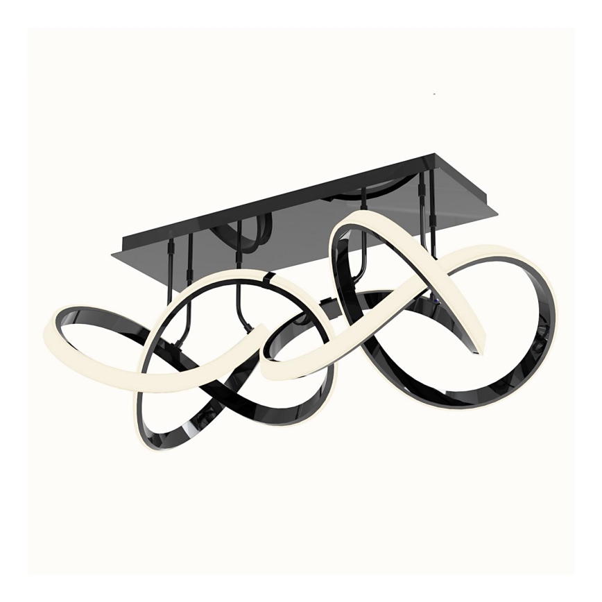 Wofi 9134-205 - LED Dimmable surface-mounted chandelier INDIGO LED/64W/230V black/shiny chrome