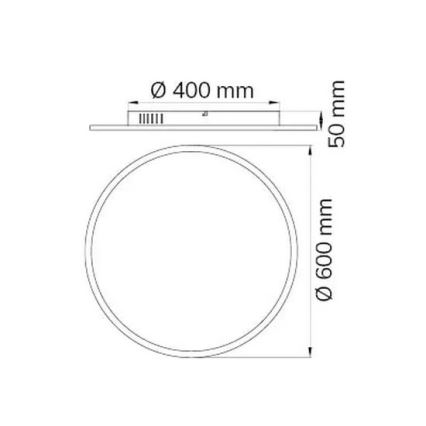 Wofi 9457.01.70.9600 - LED Dimmable ceiling light LINOX LED/34W/230V 3000-6000K + remote control