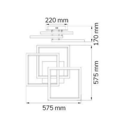 Wofi 9531.03.54.7000 - LED Dimmable surface-mounted chandelier VISO LED/40W/230V