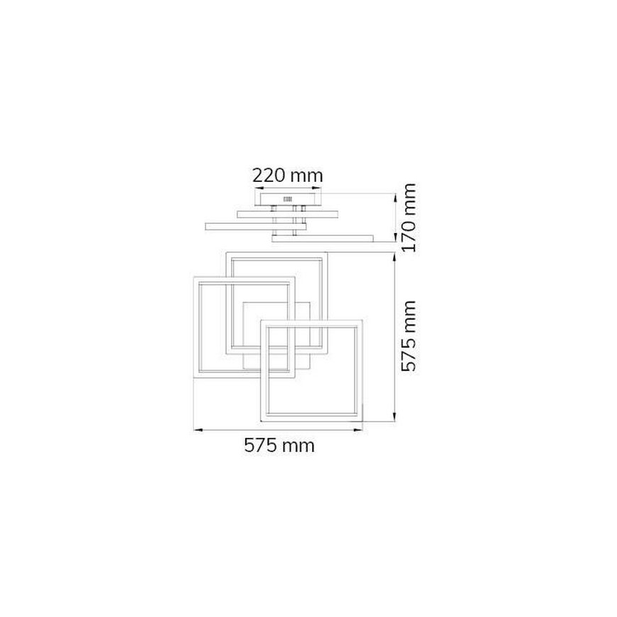 Wofi 9531.03.54.7000 - LED Dimmable surface-mounted chandelier VISO LED/40W/230V