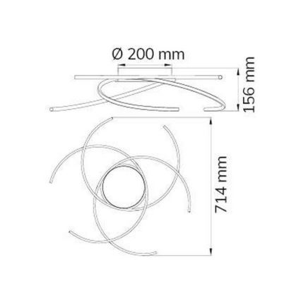 Wofi - LED Ceiling light JULS LED/24W/230V