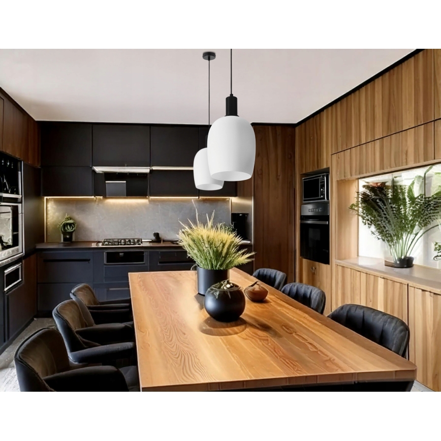 WOLKEN Cable Pendant Lamp 1xE27/40W/230V White/Black