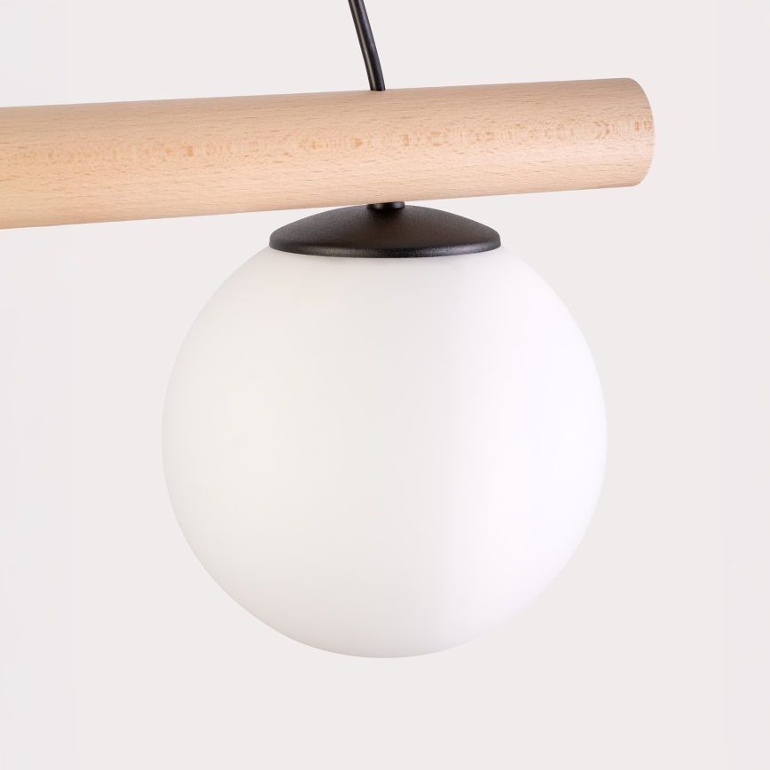 WOODSTOCK Cable Pendant Light 2xE27/15W/230V, Wood/Black