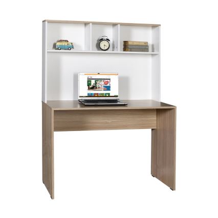 Work table 149x110 cm white/brown