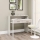 Work table 88x99 cm white/beige